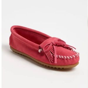 MINNETONKA “Kilty” Moccasins - Hot Pink